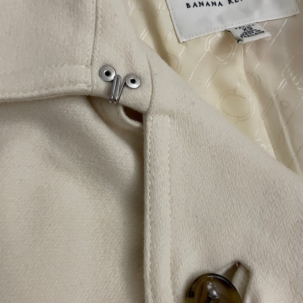 Banana Republic Womens Trench Wool Peacoat in cream white color - Picture 15 of 16